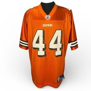 Reebok NFL Equipment XL Orange Cleveland Browns SUGGS 44 Stitched 🏈 Jersey